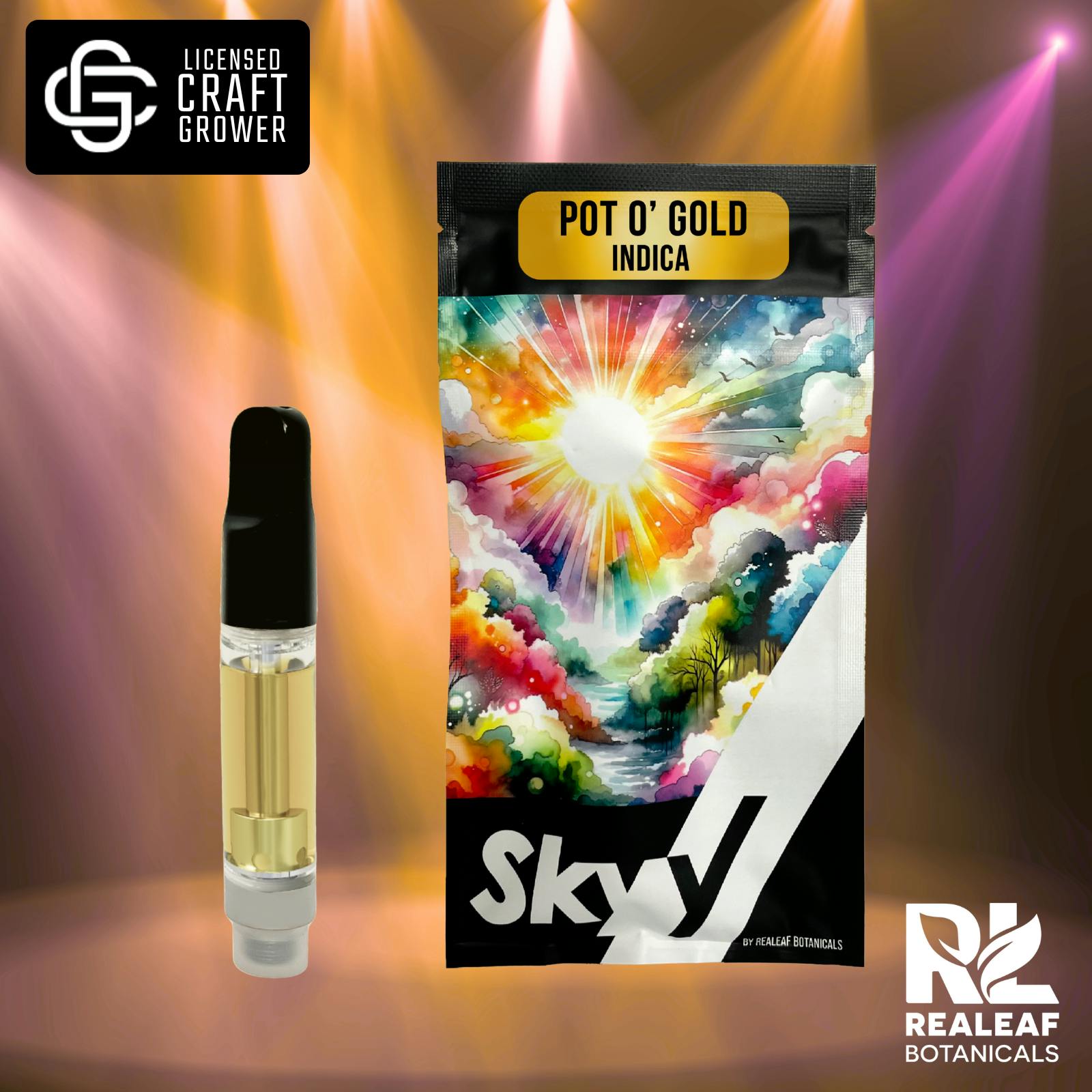 Realeaf Botanicals - Pot O' Gold Vape Cartridge 1.0g - 1