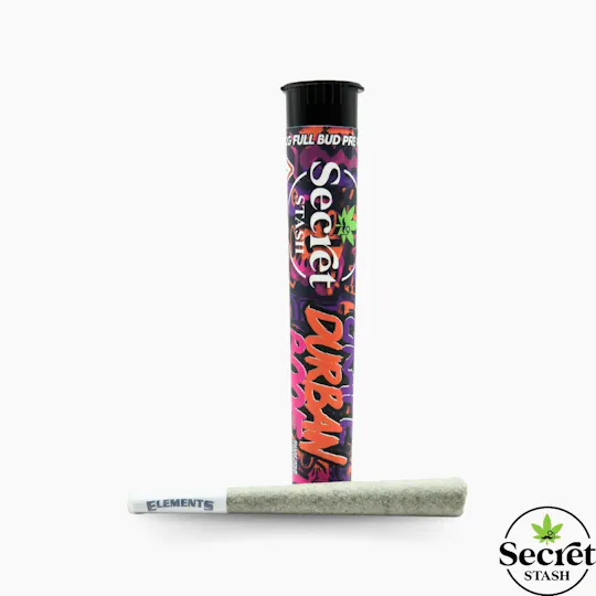 Secret Stash - Secret Stash | Full Bud Pre Roll | Grape Durban Boof | 1.2g - 1