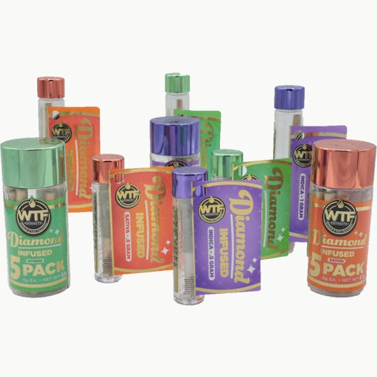 World's THC Factory - Diamond Infused Preroll - Grape Bread (I) (5pk) 2.5g - 1