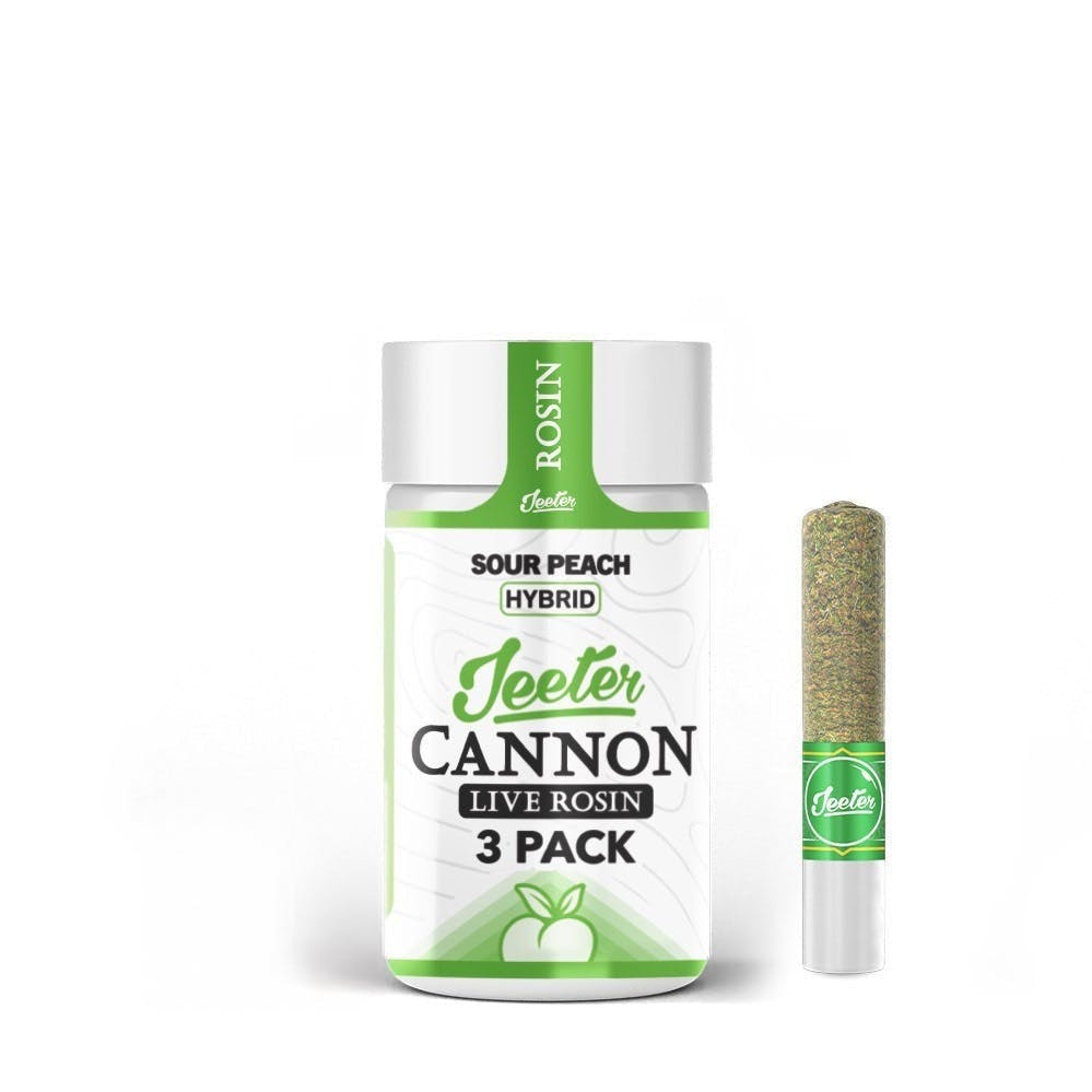 Jeeter - Jeeter | Sour Peach | Live Rosin Cannons | Infused Minis | 0.5g each | 3pk - 1