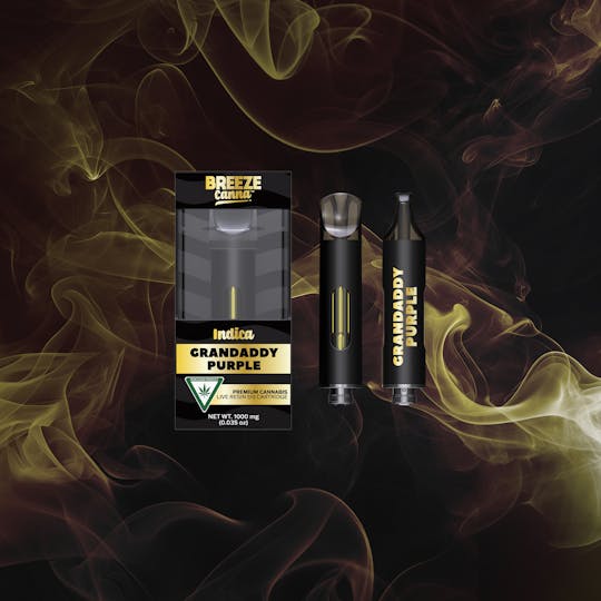 Breeze Canna - Granddaddy Purple - Indica Live Resin 1g 510 Vape Device — BREEZE Canna - 1