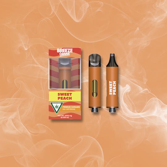 Breeze Canna - Sweet Peach - Classic 1g 510 Vape Device — BREEZE Canna - 1