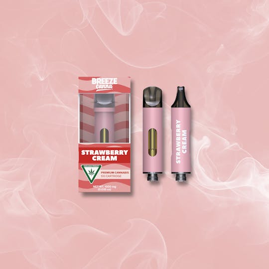 Breeze Canna - Strawberry Cream - Classic 1g 510 Vape Device — BREEZE Canna - 1