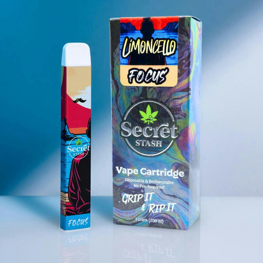 Secret Stash - Secret Stash | Disposable Cart | Focus | Limoncello | 1g (NEW) - 1