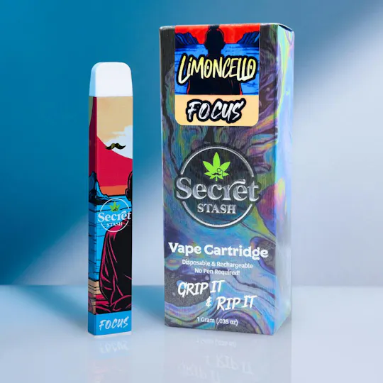 Secret Stash - Secret Stash | Disposable Cart | Focus | Limoncello | 1g (NEW) - 1