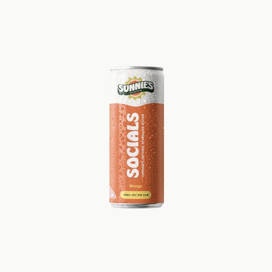SunMed Growers - Socials - Mango Sparkling Water - 10mg THC - 12oz Can - 1
