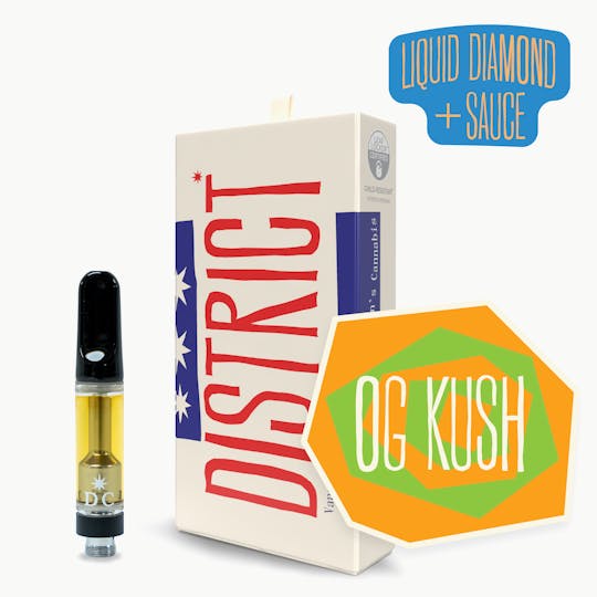 District Cannabis - OG Kush Liquid Diamonds and Sauce Cartridge - 1
