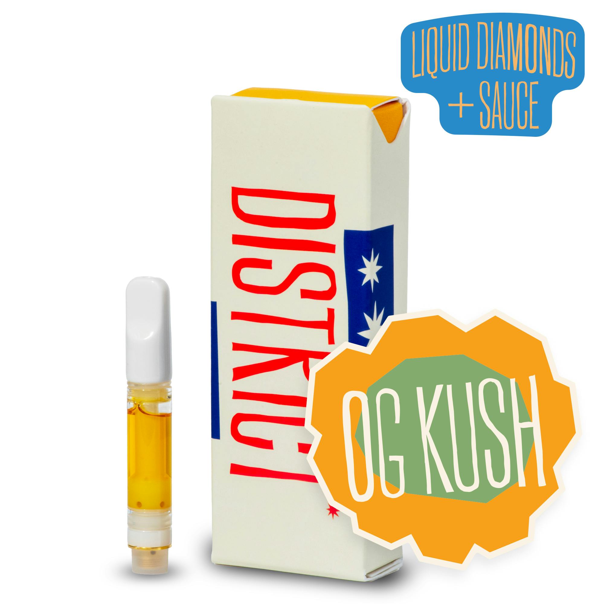 District Cannabis - OG Kush Liquid Diamonds and Sauce Cartridge - 1