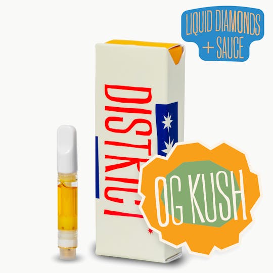 District Cannabis - OG Kush Liquid Diamonds and Sauce Cartridge - 1