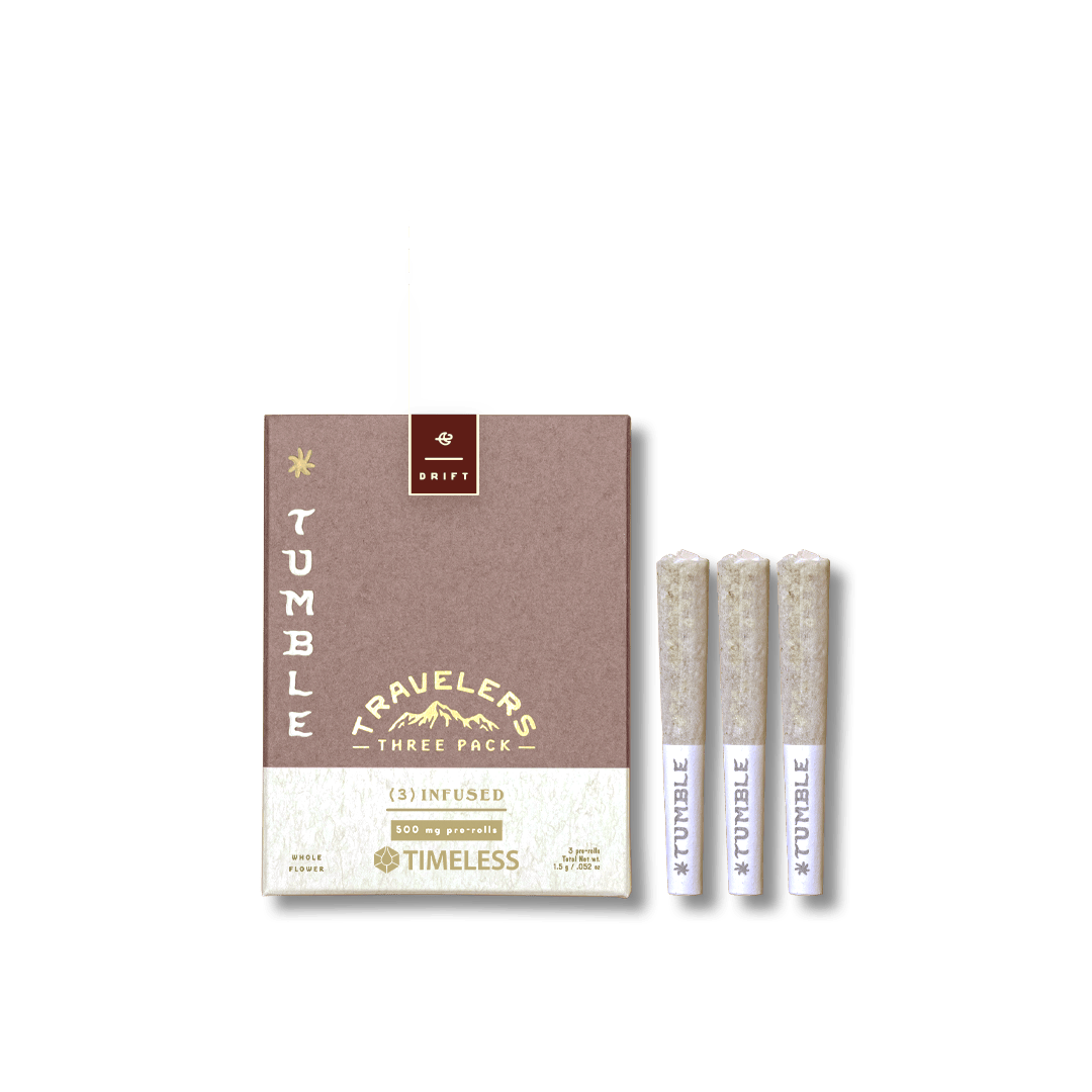 Timeless Vapes - Blackwater OG | Tumble Travelers Infused Minis | 0.5g each | 3pk - 1