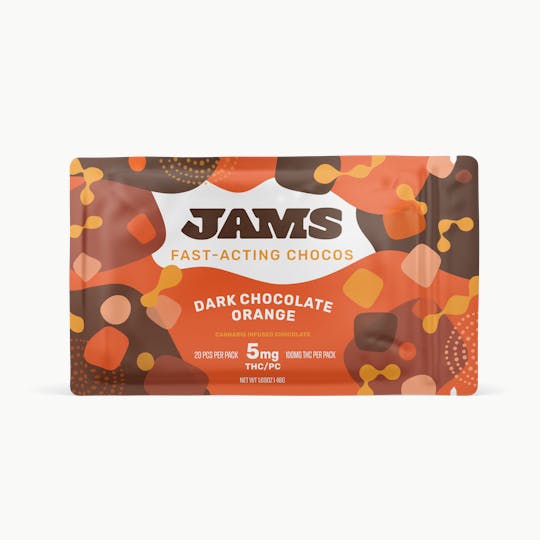 JAMS Florida - Fast-Acting Chocolates - Dark Chocolate Orange 100mg - 1