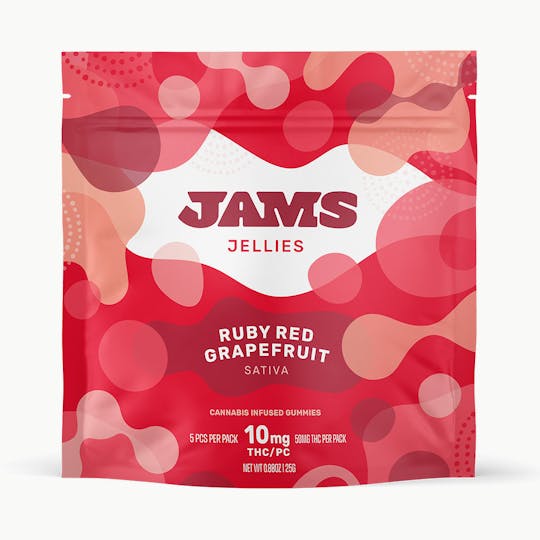 JAMS - Jellies - Ruby Red Grapefruit 50mg | 5pk - 1