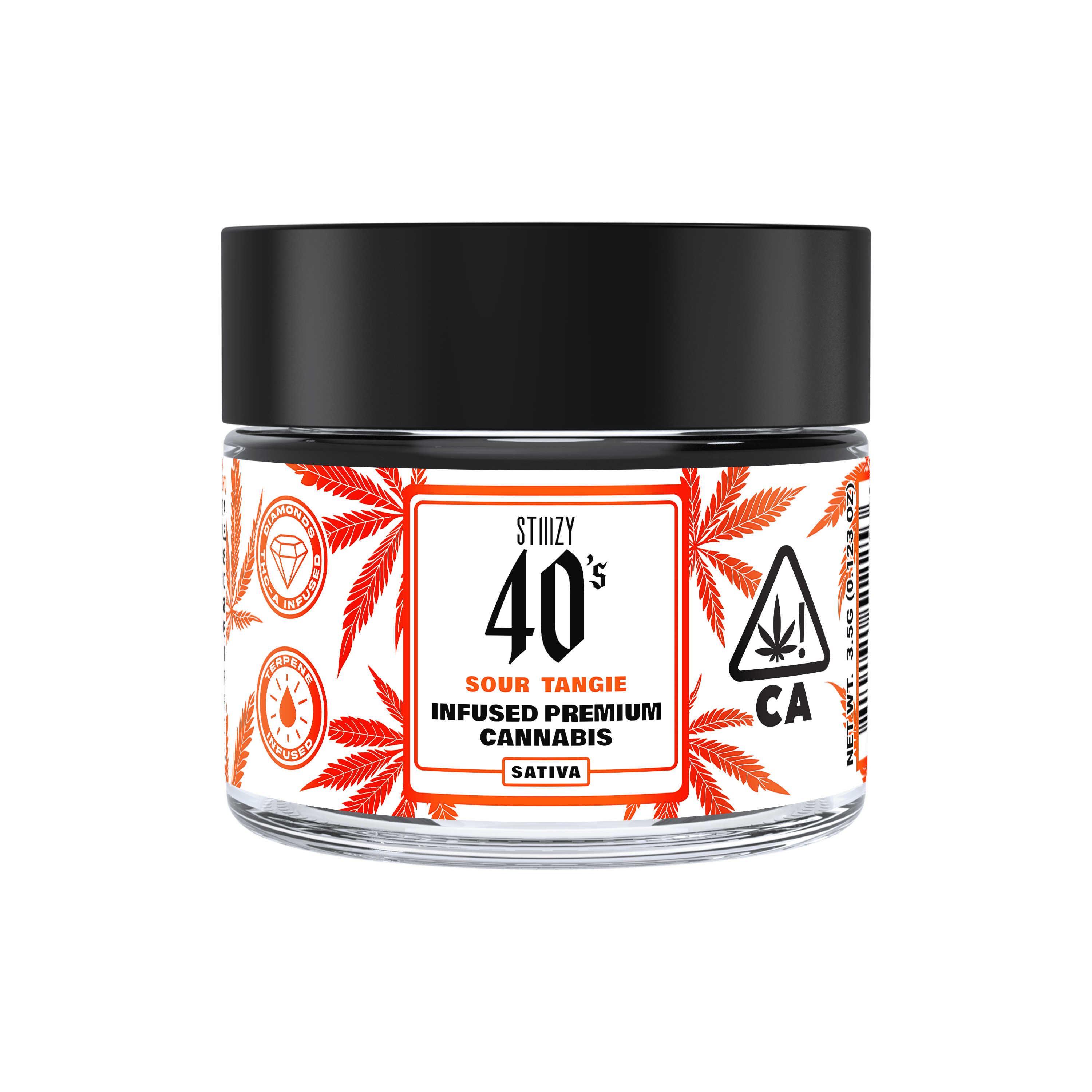 STIIIZY - - SOUR TANGIE - 3.5G 40's Infused Flower Jar - 1