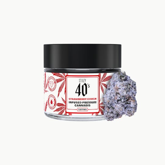 STIIIZY - - STRAWBERRY COUGH - 3.5G 40's Infused Flower Jar - 1