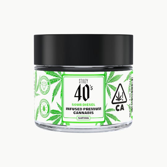 STIIIZY - - SOUR DIESEL - 3.5G 40's Infused Flower Jar - 1