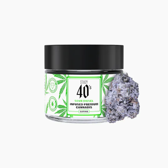 STIIIZY - - SOUR DIESEL - 3.5G 40's Infused Flower Jar - 1