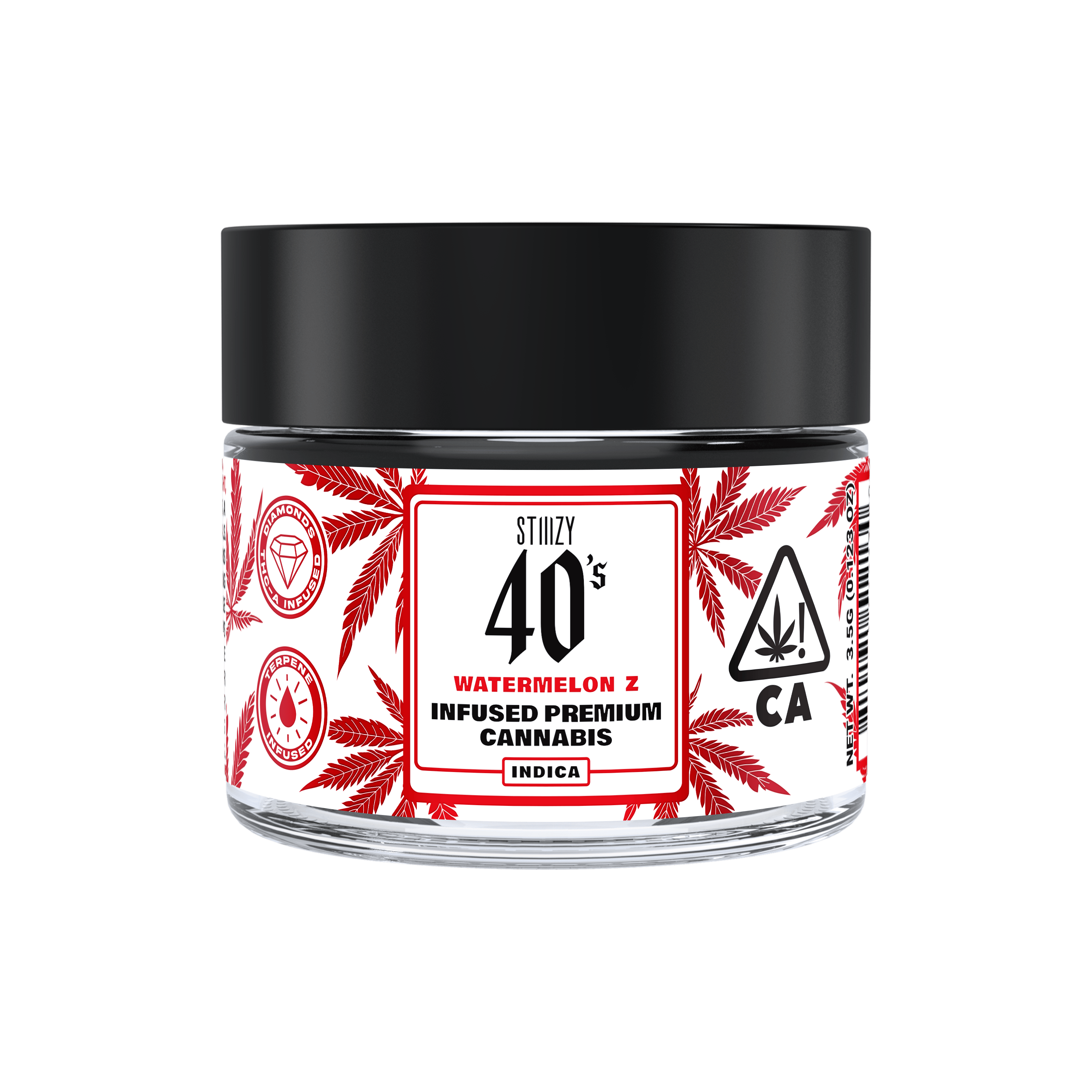 STIIIZY - - WATERMELON Z - 3.5G 40's Infused Flower Jar - 1