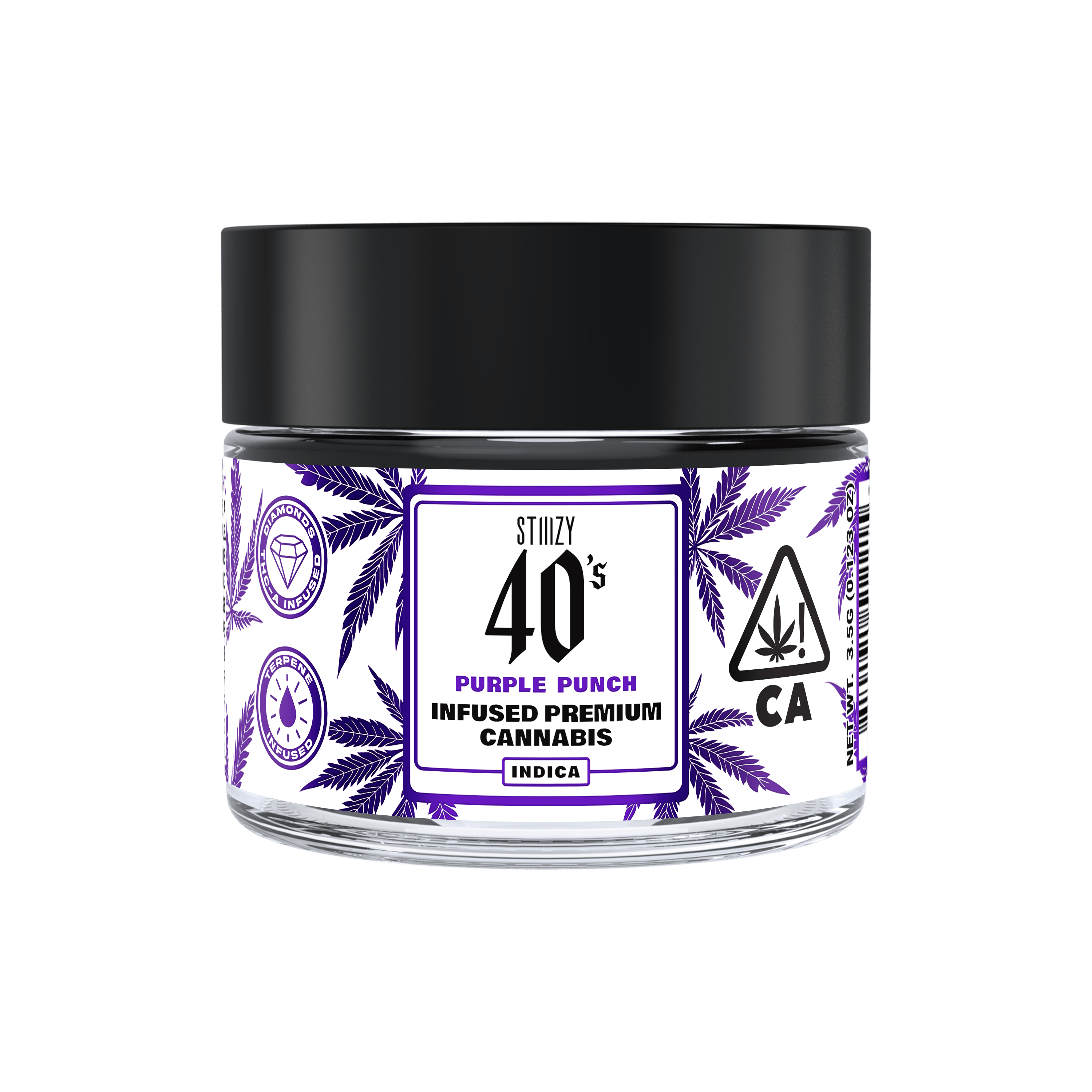 STIIIZY - - PURPLE PUNCH - 3.5G 40's Infused Flower Jar - 1