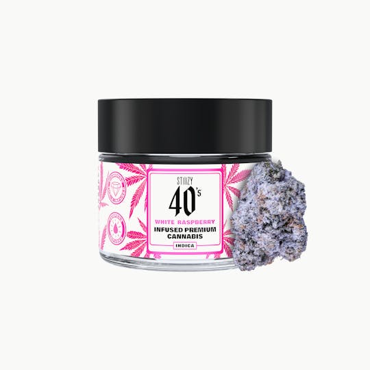 STIIIZY - - WHITE RASPBERRY - 3.5G 40's Infused Flower Jar - 1