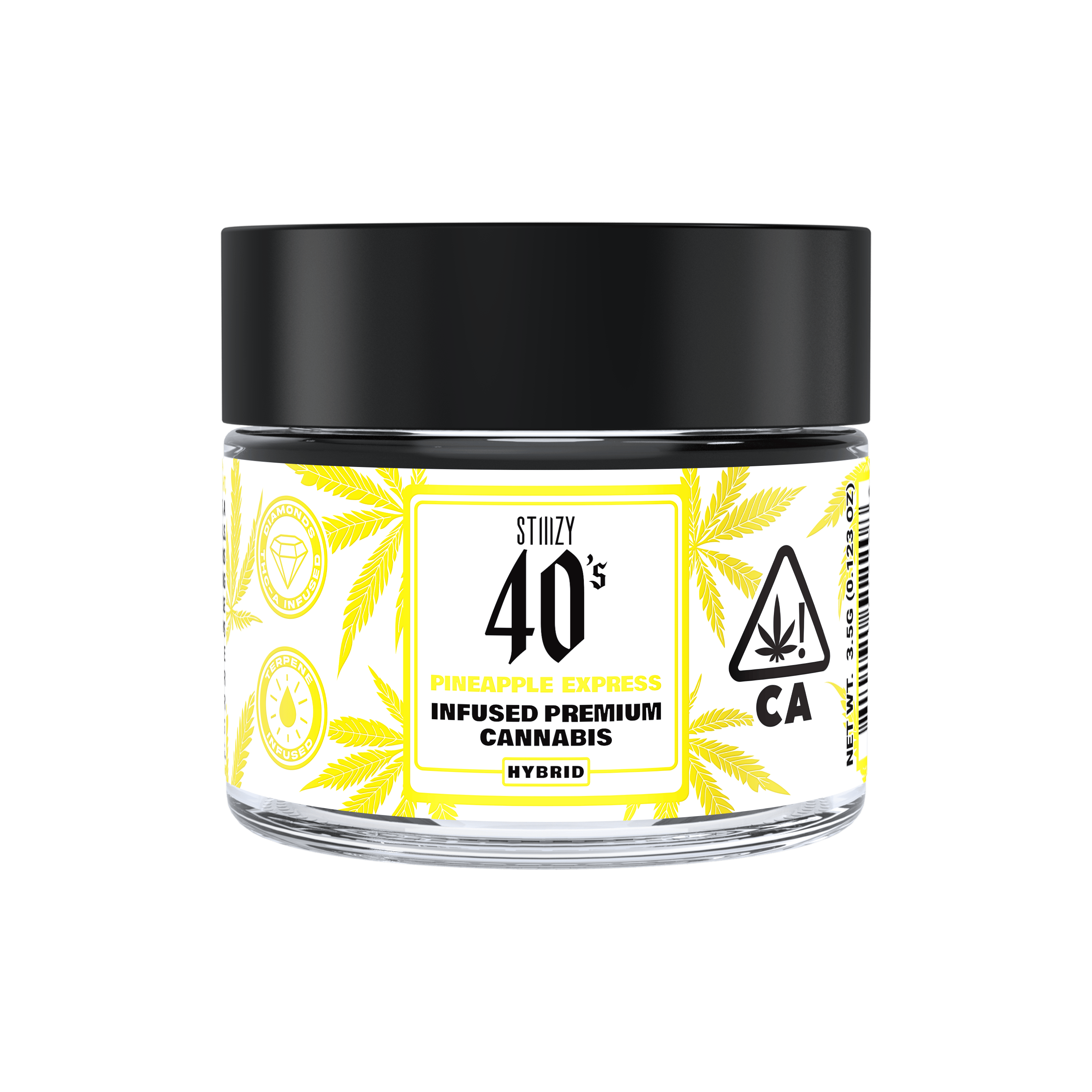 STIIIZY - - PINEAPPLE EXPRESS - 3.5G 40's Infused Flower Jar - 1