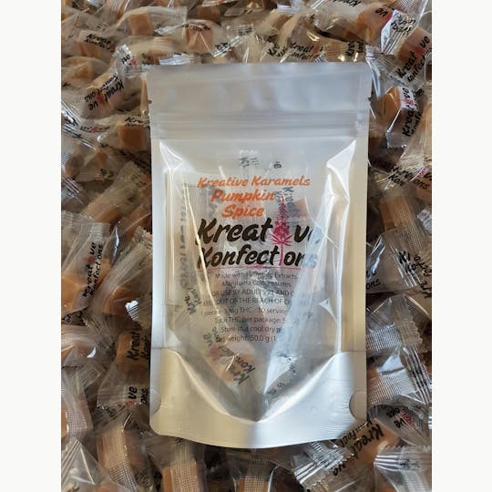 Kreative Konfections - Pumpkin Spice Kreative Karamels | Indica | 100mg | 10pk - 1