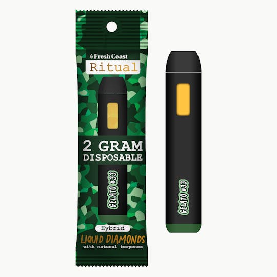 Fresh Coast - Gelato #33 | Ritual Liquid Diamond 2g Disposable | Hybrid - 1
