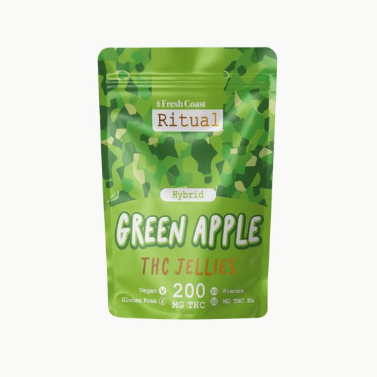 Fresh Coast - Green Apple | Ritual 200mg Vegan Jellies | Hybrid - 1
