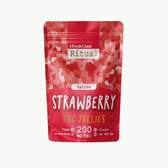 Fresh Coast - Strawberry | Ritual 200mg Vegan Jellies | Sativa - 1