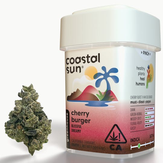 Coastal Sun - Cherry Burger Greenhouse Flower 3.5g - 1