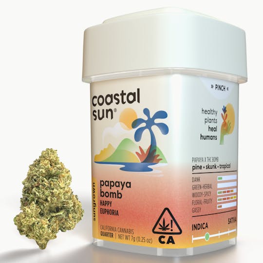 Coastal Sun - Papaya Bomb Sungrown Flower 7g - 1
