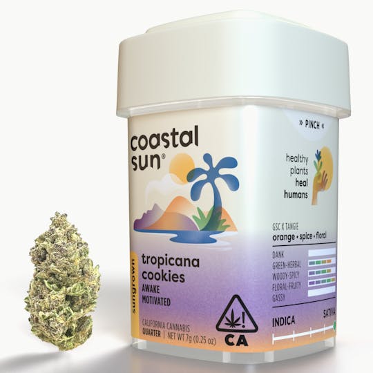 Coastal Sun - Tropicana Cookies Sungrown Flower 7g - 1