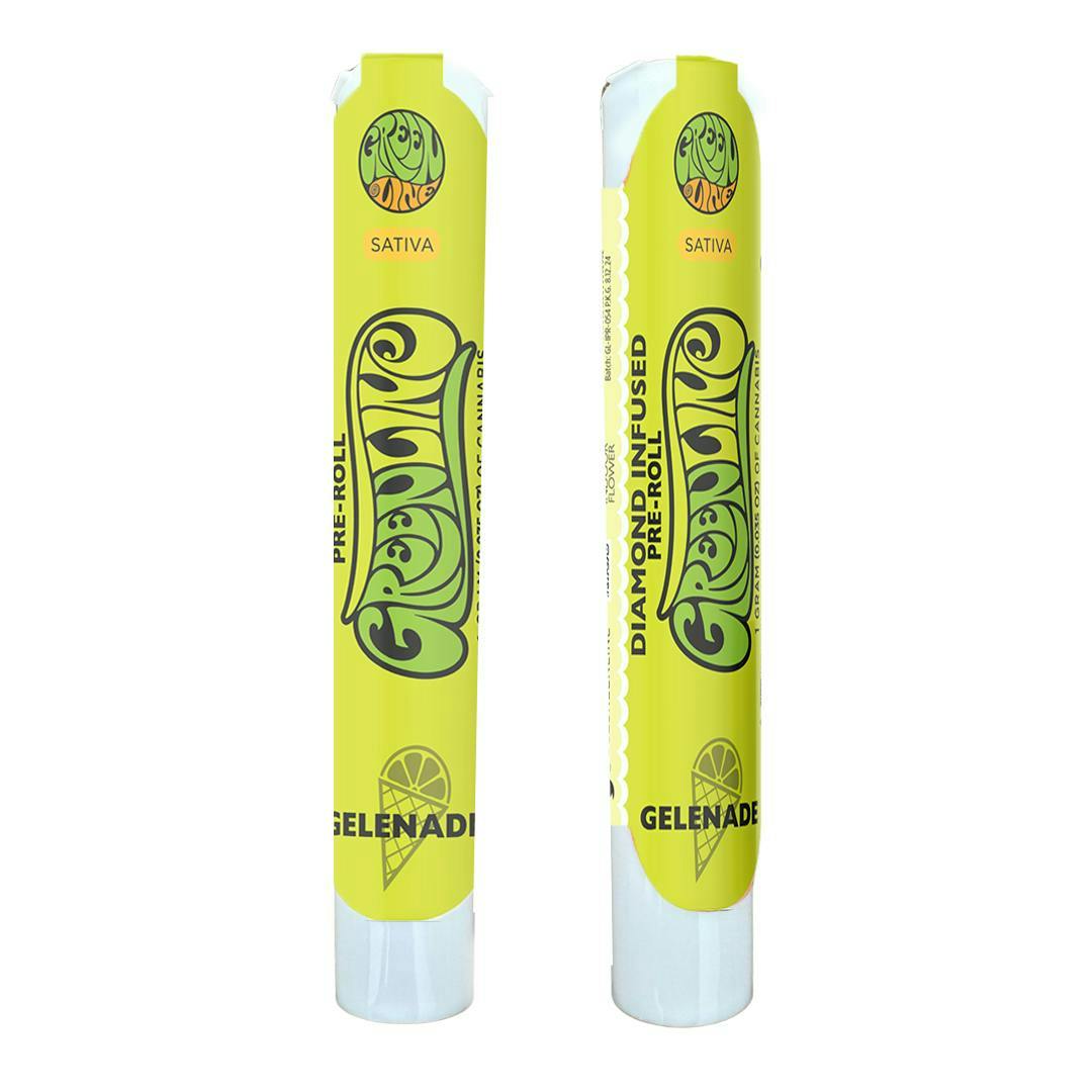 Greenline - Gelenade - Diamond Infused - Indoor Flower Pre-Roll - Sativa - 1g - 1
