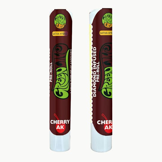 Greenline - Cherry AK - Diamond Infused - Indoor Flower Pre-Roll - Sativa Hybrid - 1g - 1
