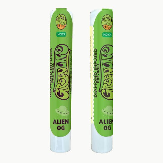 Greenline - Alien OG - Diamond Infused - Indoor Flower Pre-Roll - Hybrid - 1g - 1
