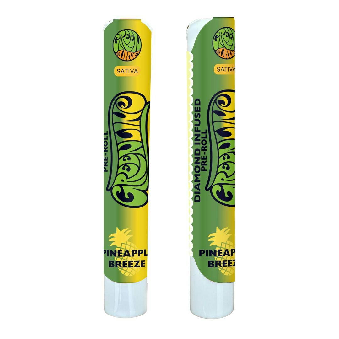Greenline - Pineapple Breeze - Diamond Infused - Indoor Flower Pre-Roll - Sativa - 1g - 1