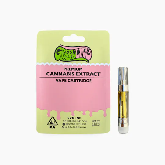 Greenline - Sunset Sherbert - Vape Cart - Indica Hybrid - 1g - 1