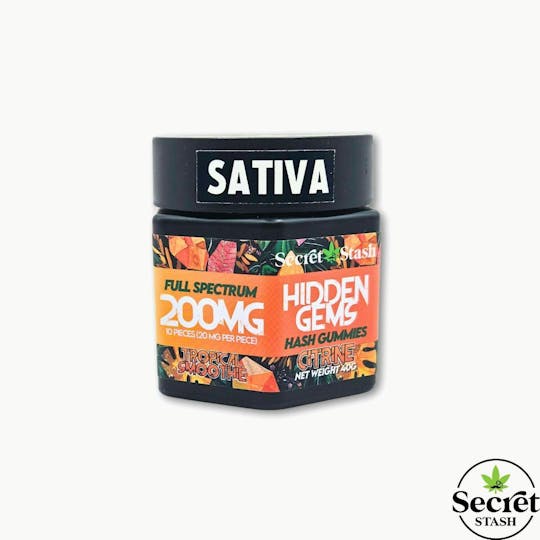 Secret Stash - Hidden Gems | Hash | Tropical Smoothie | Sativa | 200mg - 1