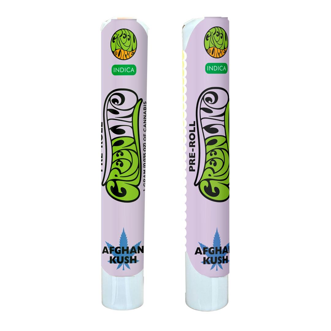 Greenline - Afghan Kush - Indoor Flower Pre-Roll - Indica - 1g - 1