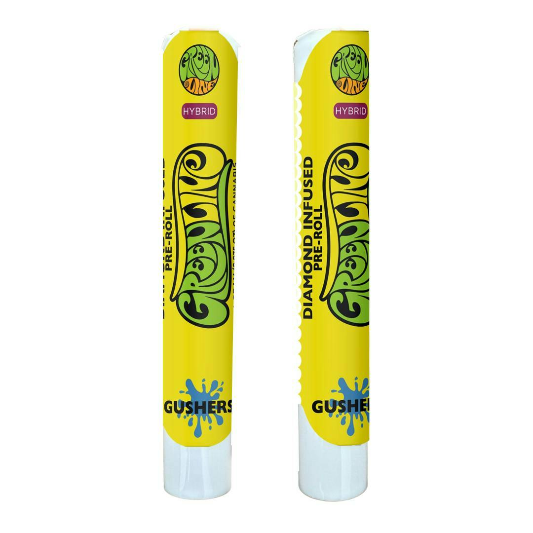 Greenline - Gushers - Diamond Infused - Indoor Flower Pre-Roll - Hybrid - 1g - 1