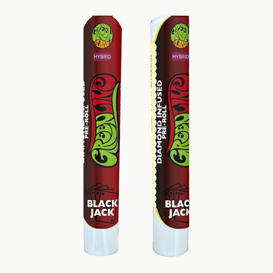 Greenline - Black Jack - Diamond Infused - Indoor Flower Pre-Roll - Hybrid - 1g - 1