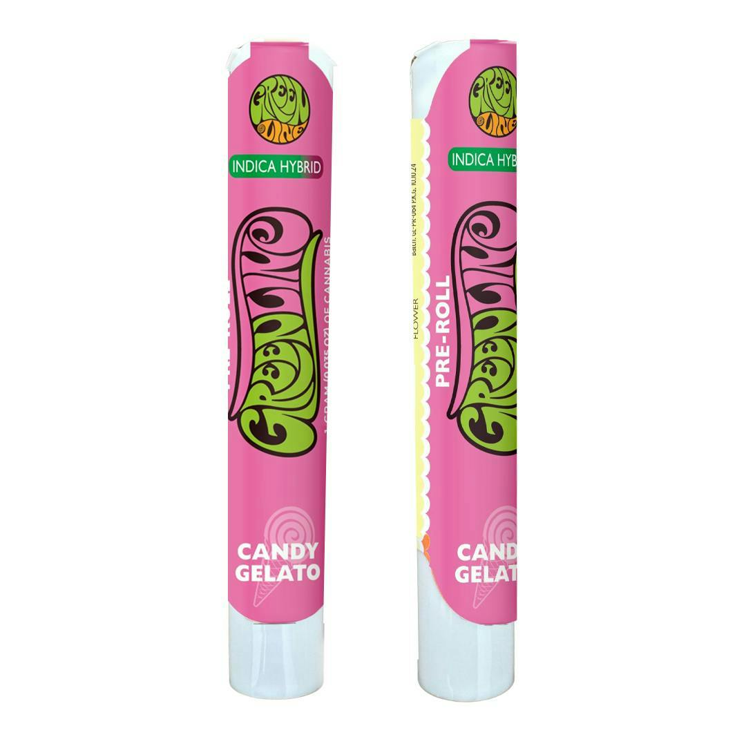 Greenline - Candy Gelato - Indoor Flower Pre-Roll - Indica Hybrid - 1g - 1