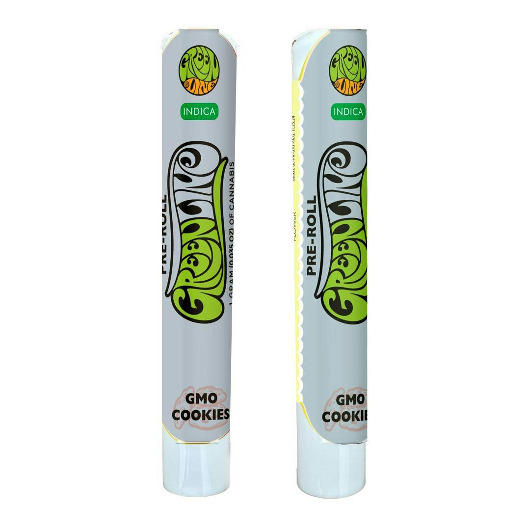 Greenline - GMO Cookies - Indoor Flower Pre-Roll - Indica Hybrid - 1g - 1