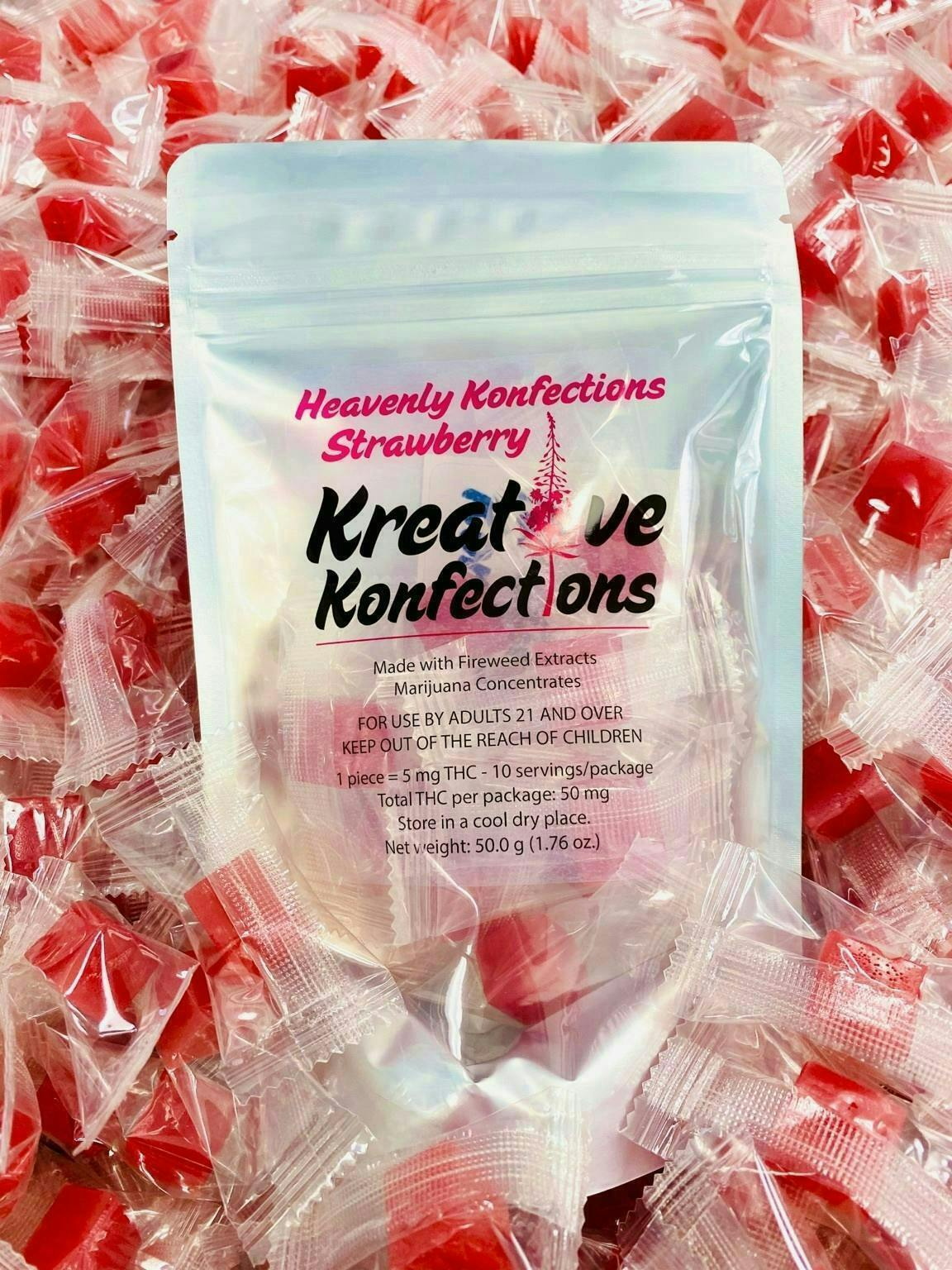Kreative Konfections - Strawberry Heavenly Konfections | Sativa | 100mg | 10pk - 1