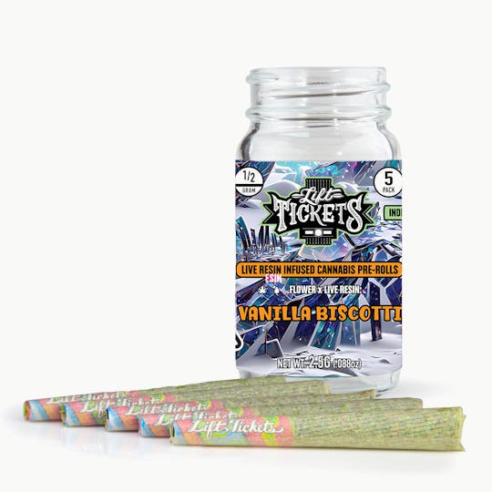 Lift Tickets - Vanilla Biscotti - Infused Pre-Roll 5-Pack - 1