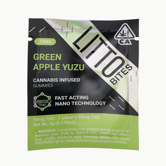 LITTO - LITTO Bites - Green Apple Yuzu - Edibles - 10MG - 1 Pack - 1