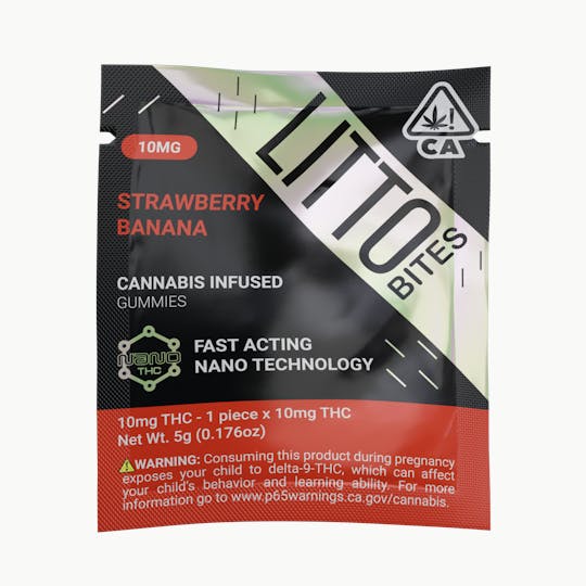LITTO - LITTO Bites - Strawberry Banana - Edibles - 10MG - 1 Pack - 1