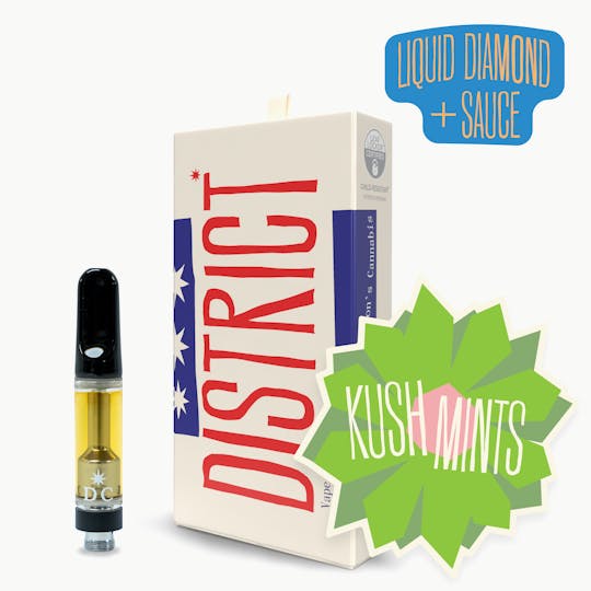 District Cannabis - Kush Mints Liquid Diamonds and Sauce Vape Cartridge - 1