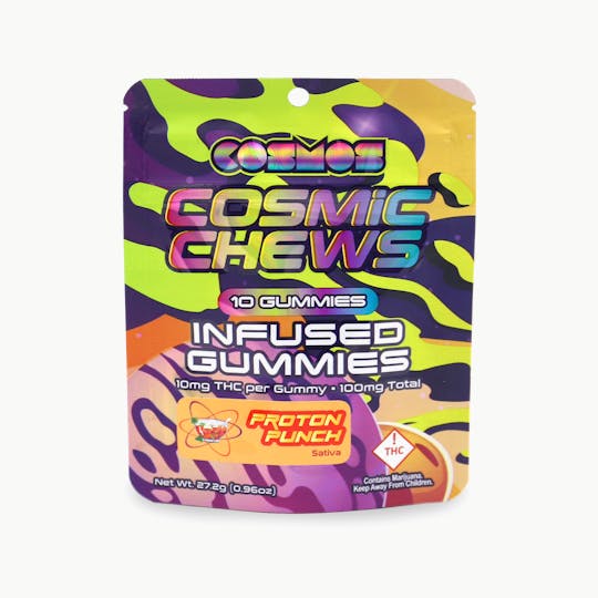 Cosmos THC - Cosmic Chews Sativa Gummies 100mg Proton Punch - 1