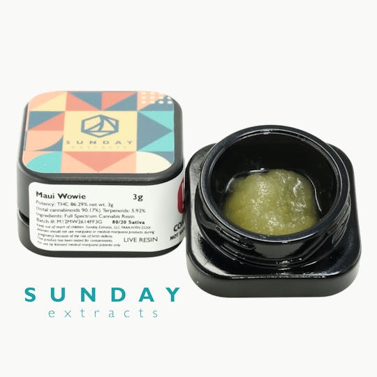 Sunday Extracts - 3g Concentrate Maui Wowie (Live Resin) - 1
