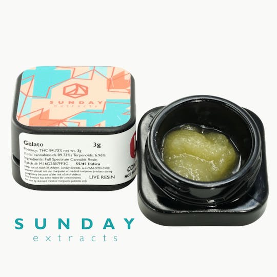 Sunday Extracts - 3g Concentrate Gelato (Live Resin) - 1